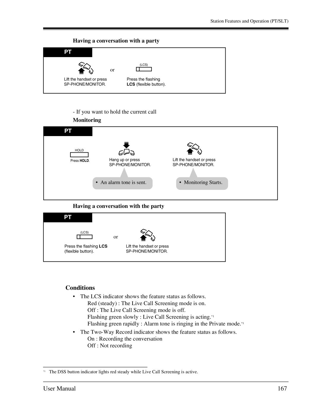 Panasonic KX-TA1232 user manual 167, Having a conversation with the party 