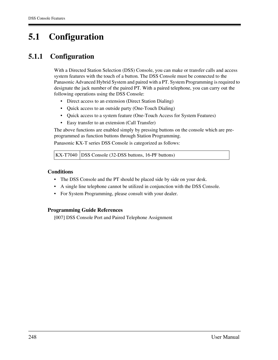 Panasonic KX-TA1232 user manual Configuration, 248 