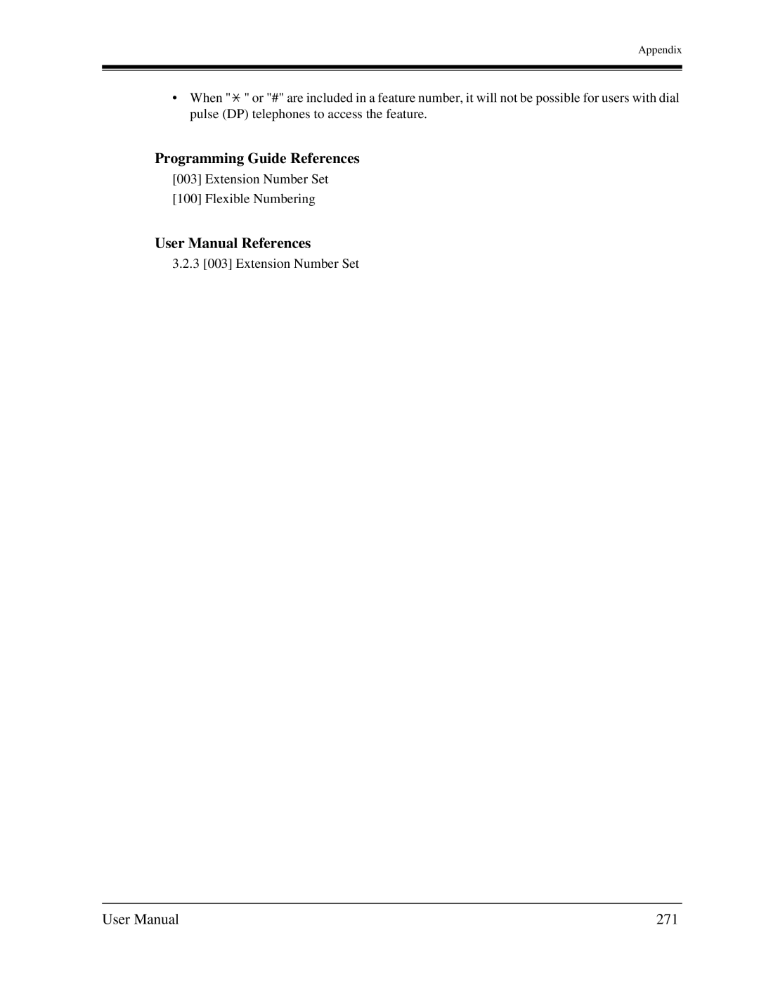 Panasonic KX-TA1232 user manual Programming Guide References, 271 