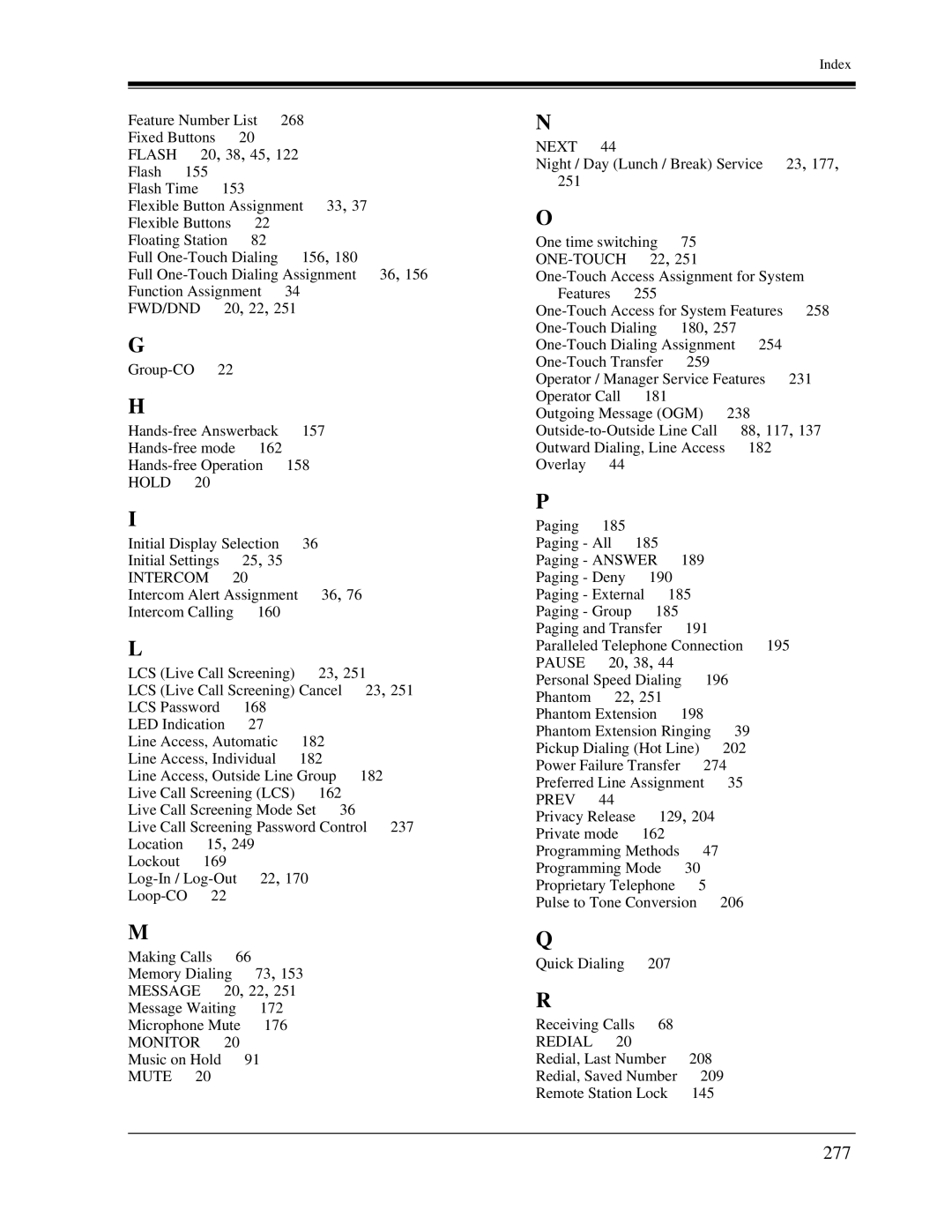 Panasonic KX-TA1232 user manual 277, Intercom 