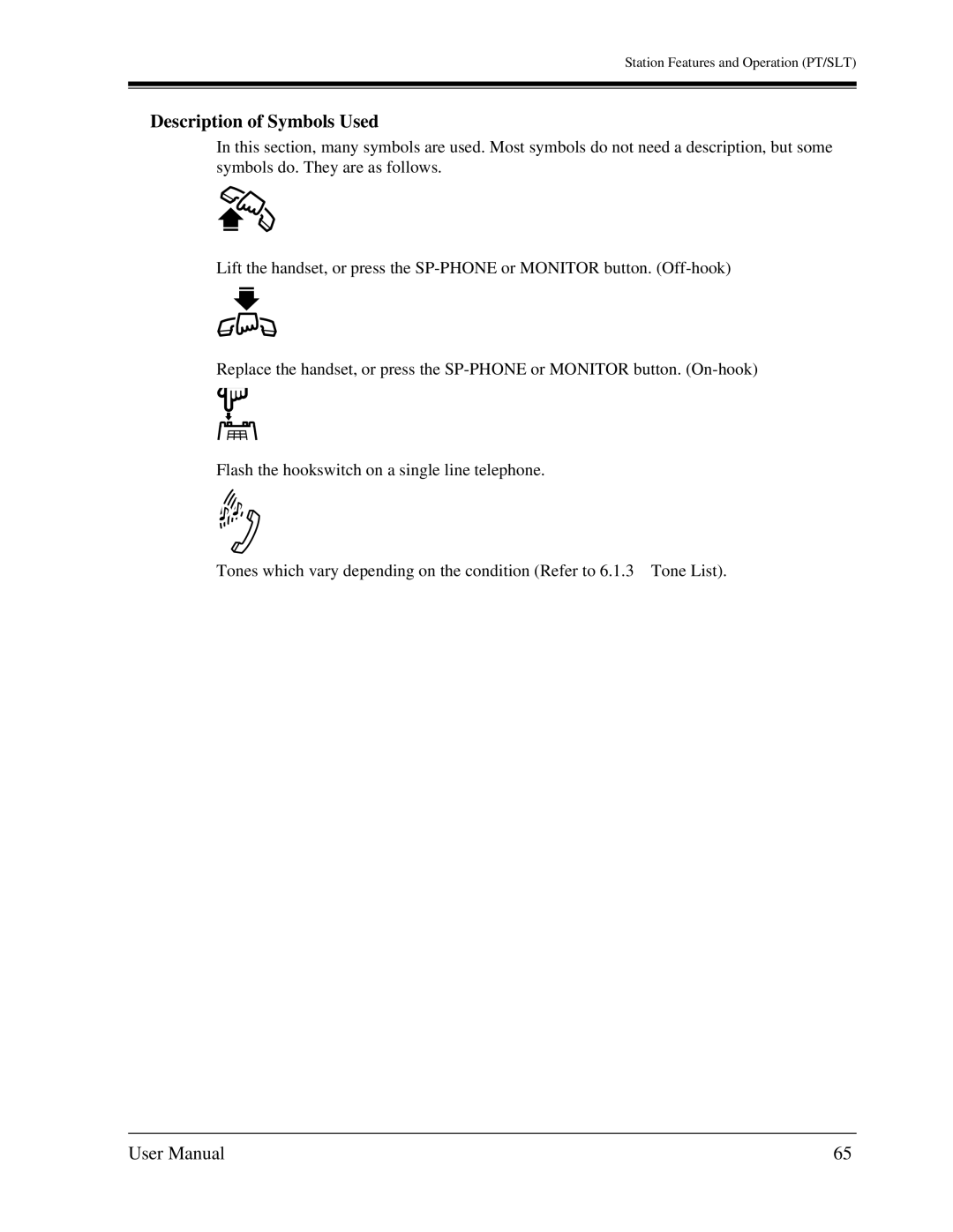 Panasonic KX-TA1232 user manual Description of Symbols Used 