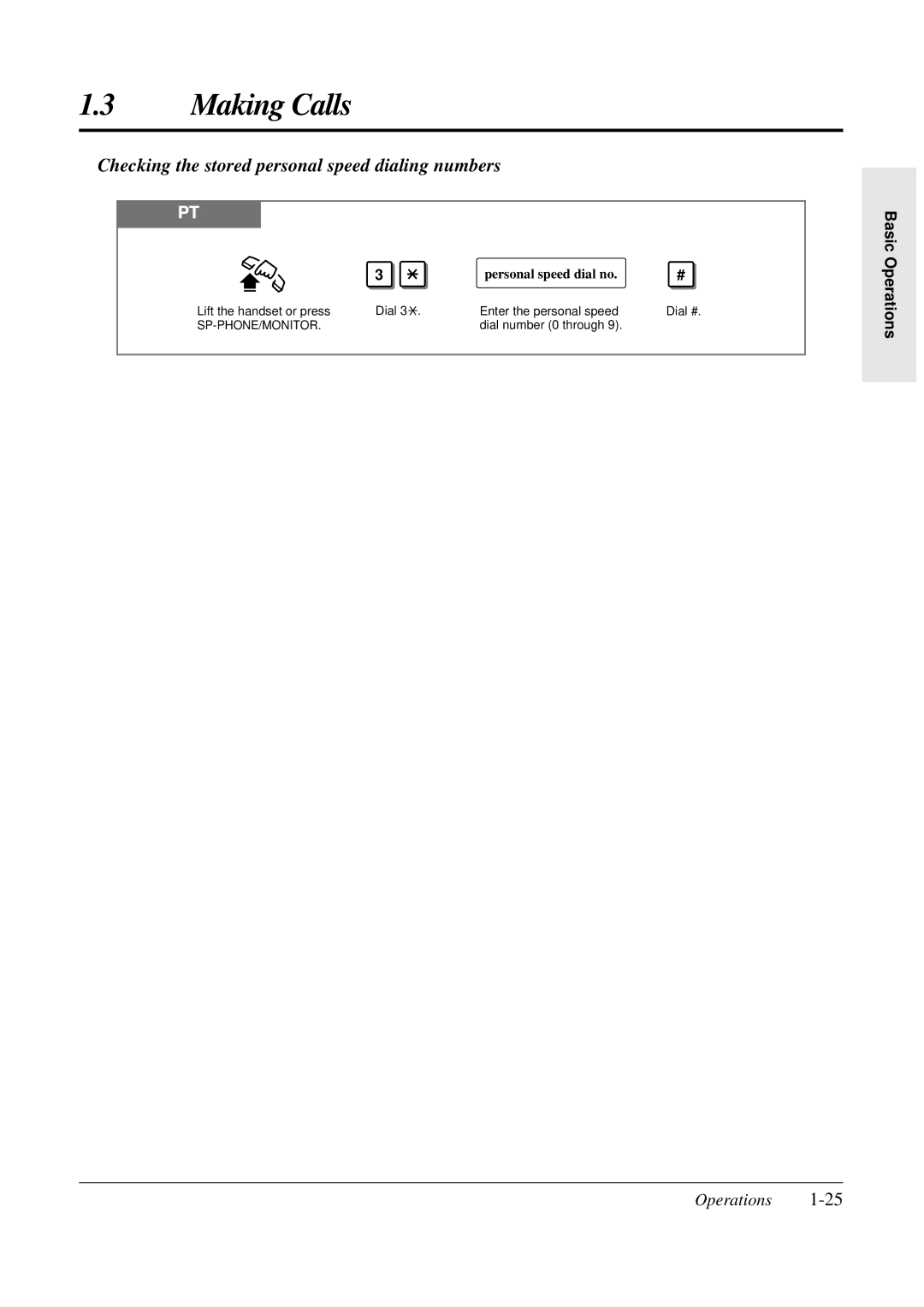 Panasonic KX-TA308 operating instructions Checking the stored personal speed dialing numbers 