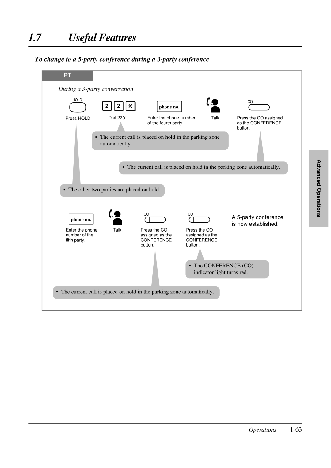 Panasonic KX-TA308 operating instructions During a 3-party conversation 