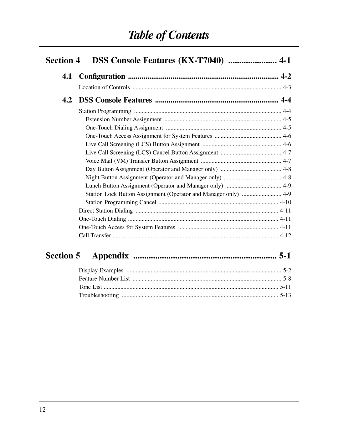 Panasonic KX-TA624 user manual Appendix 