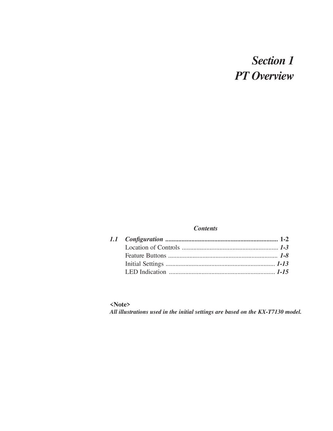 Panasonic KX-TA624 user manual Section PT Overview 