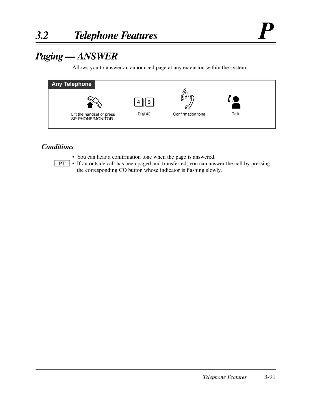 Panasonic KX-TA624 user manual Paging Answer 