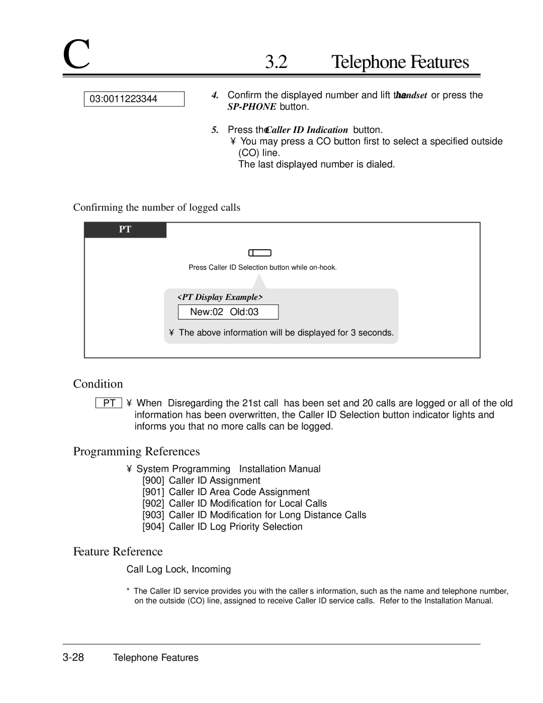 Panasonic KX-TA624 user manual Confirming the number of logged calls, Press the Caller ID Indication button, New02 Old03 