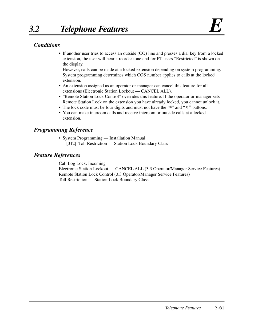 Panasonic KX-TA624 user manual Programming Reference 