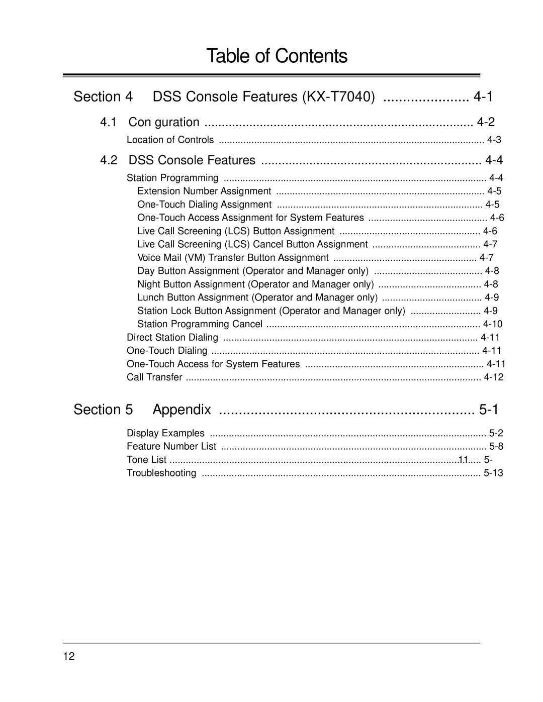 Panasonic KX-TA624 user manual Appendix 