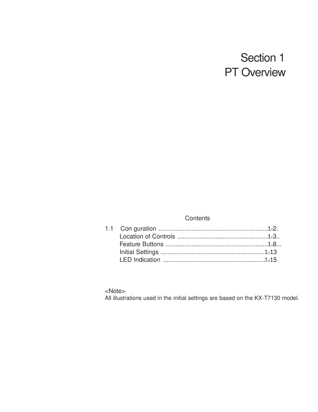 Panasonic KX-TA624 user manual Section PT Overview 