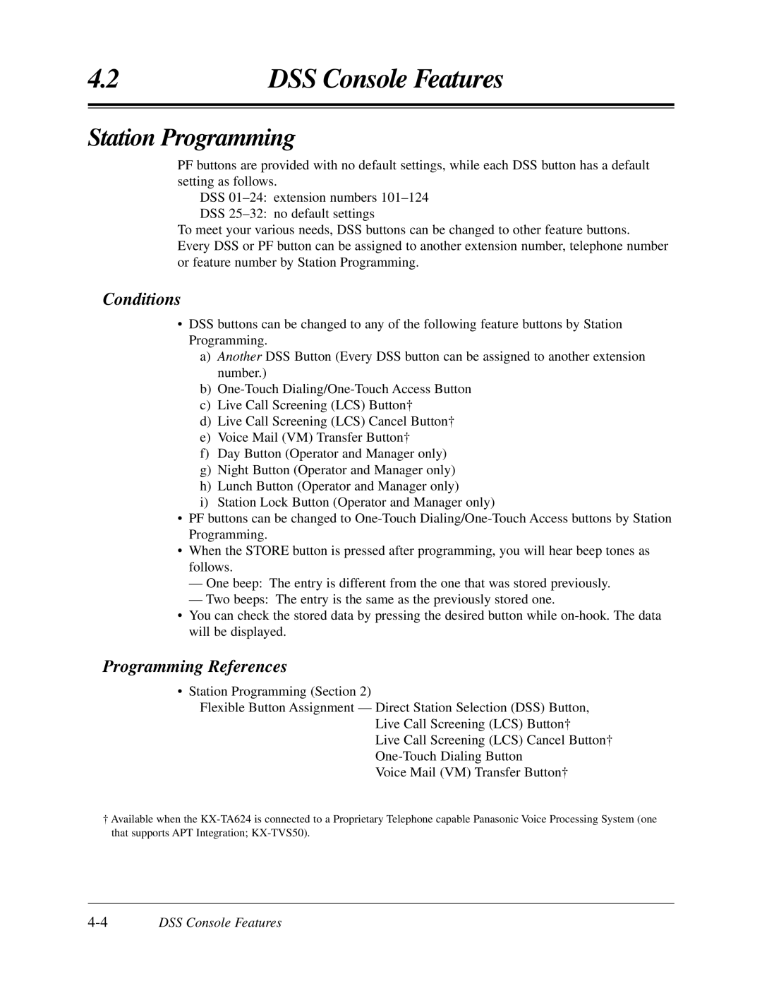 Panasonic KX-TA624 user manual Station Programming 