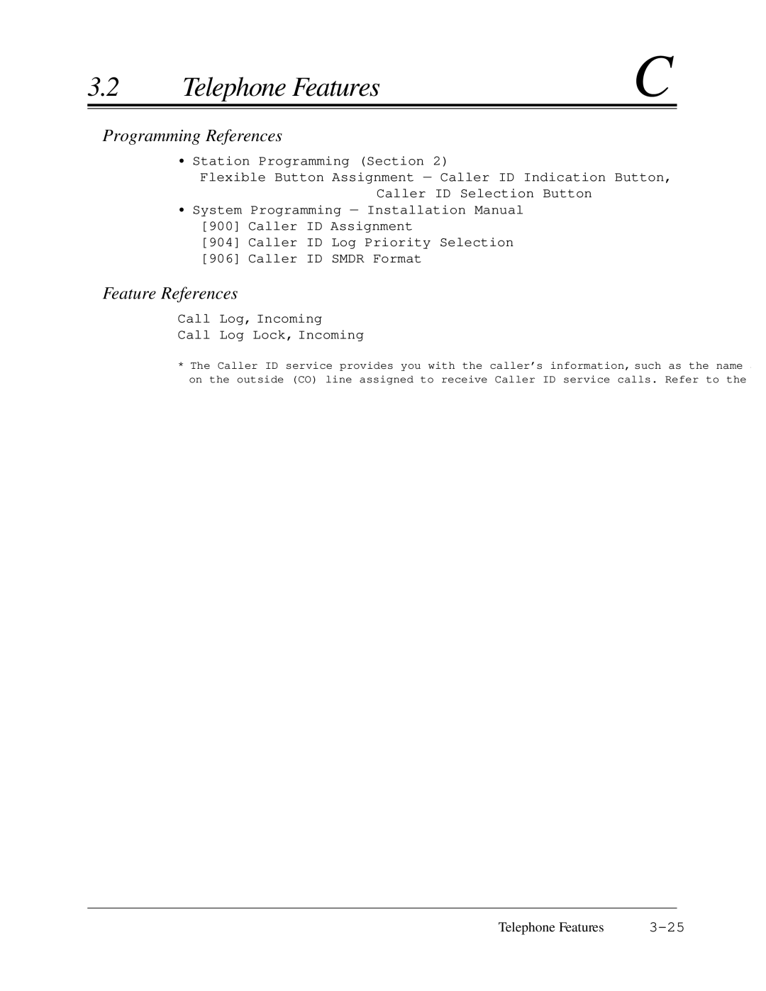 Panasonic KX-TA624 user manual Call Log, Incoming Call Log Lock, Incoming 