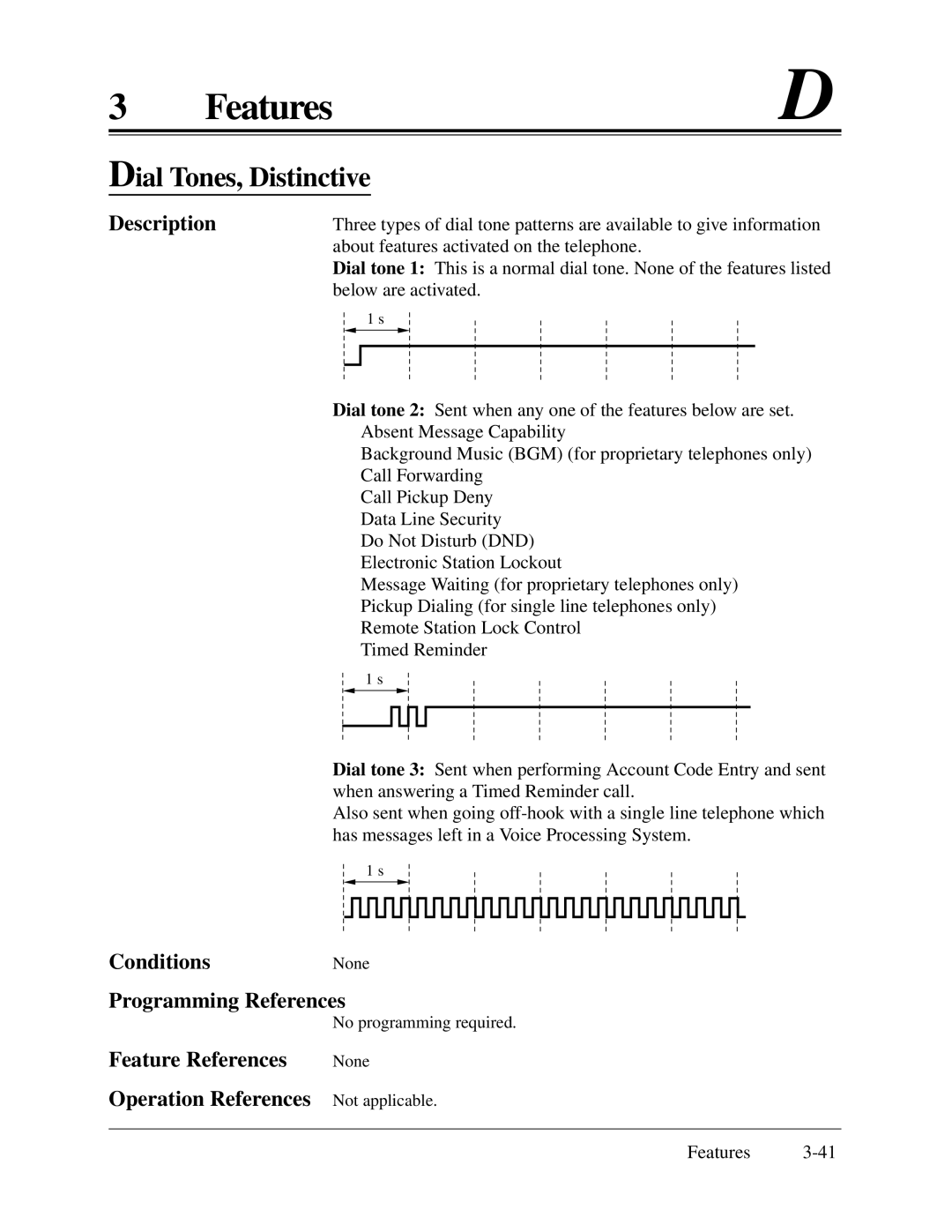 Panasonic KX-TA624 installation manual Dial Tones, Distinctive 