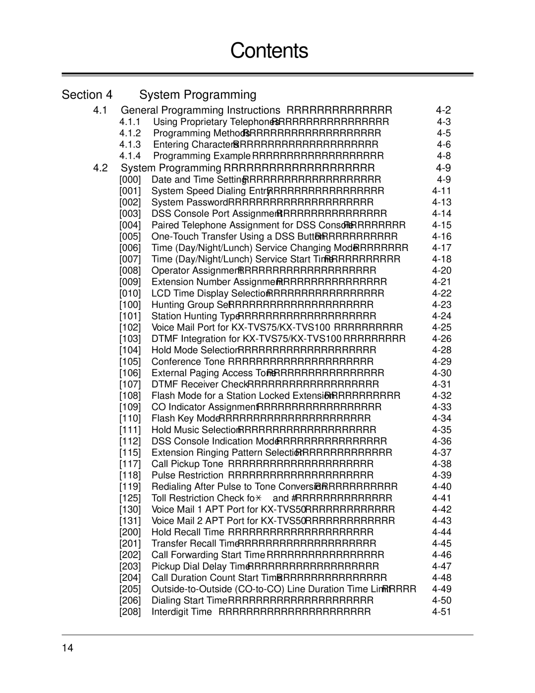 Panasonic KX-TA624 installation manual System Programming, General Programming Instructions Rrrrrrrrrrrrrr 