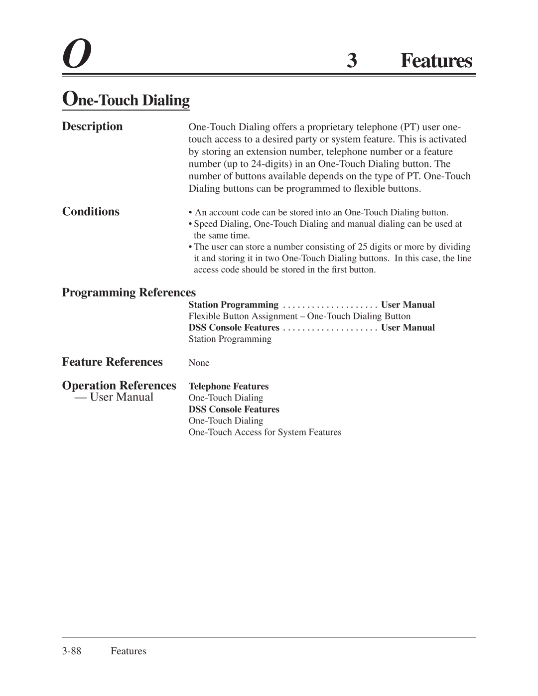 Panasonic KX-TA624 installation manual One-Touch Dialing 