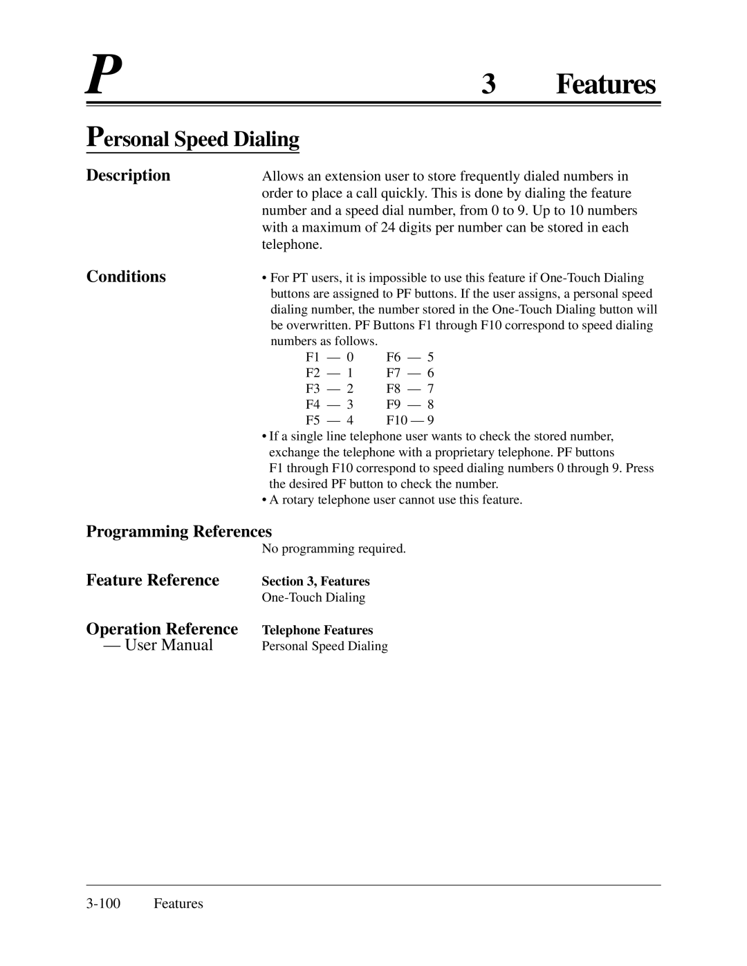 Panasonic KX-TA624 installation manual Personal Speed Dialing, Programming References 