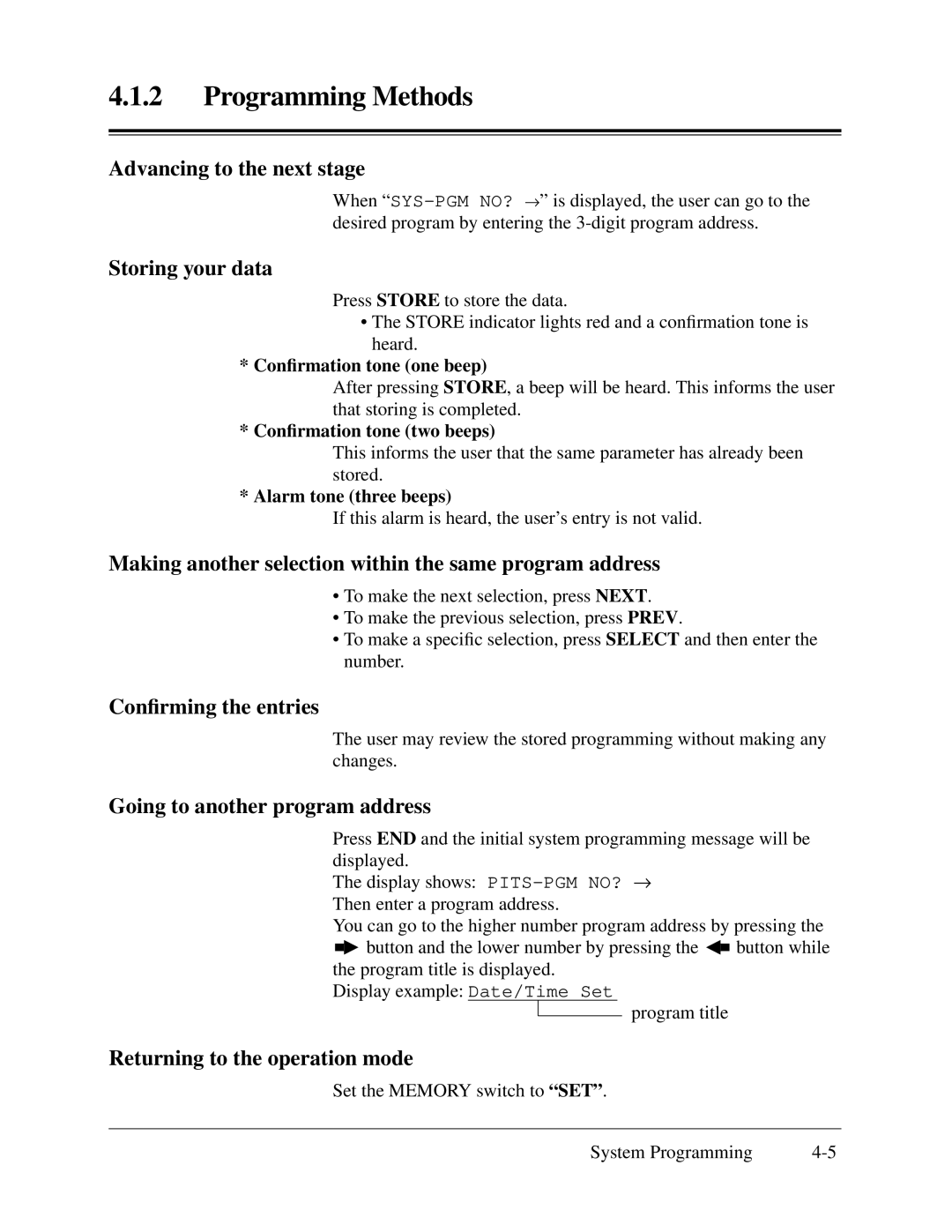 Panasonic KX-TA624 installation manual Programming Methods 