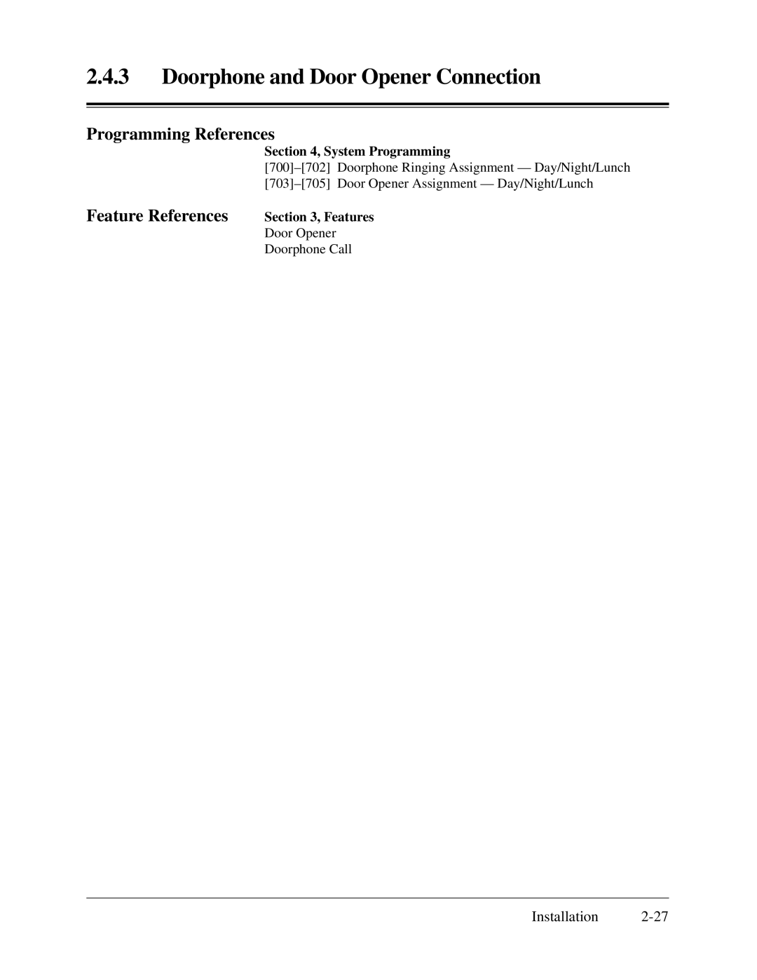 Panasonic KX-TA624 installation manual Programming References Feature References 