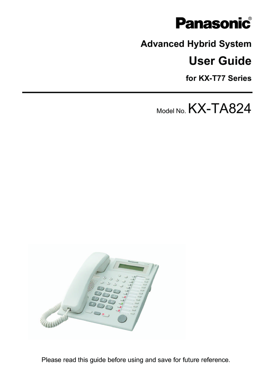 Panasonic KX-TA824 manual User Guide 