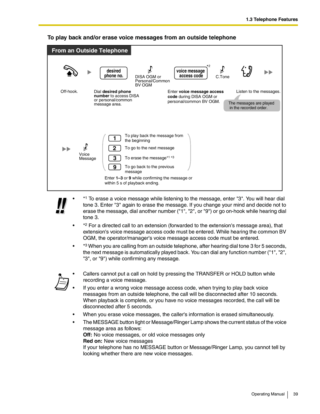 Panasonic KX-TA824 manual Disa OGM or 