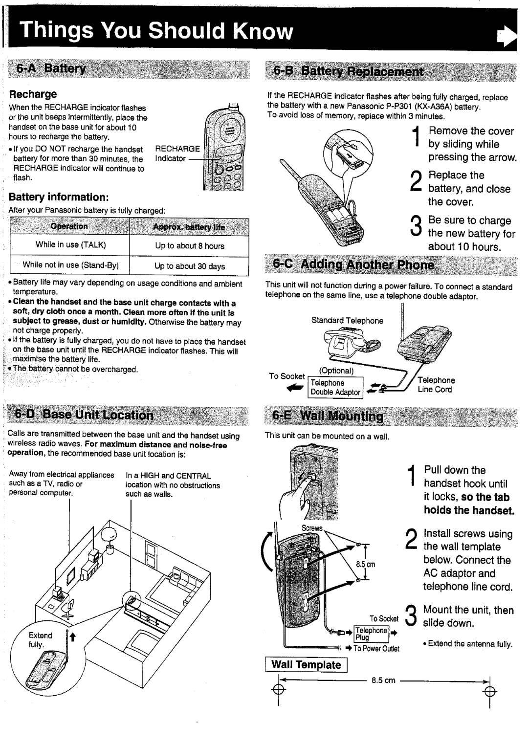 Panasonic KX-TC1005ALB, KX-TC1005ALW manual 