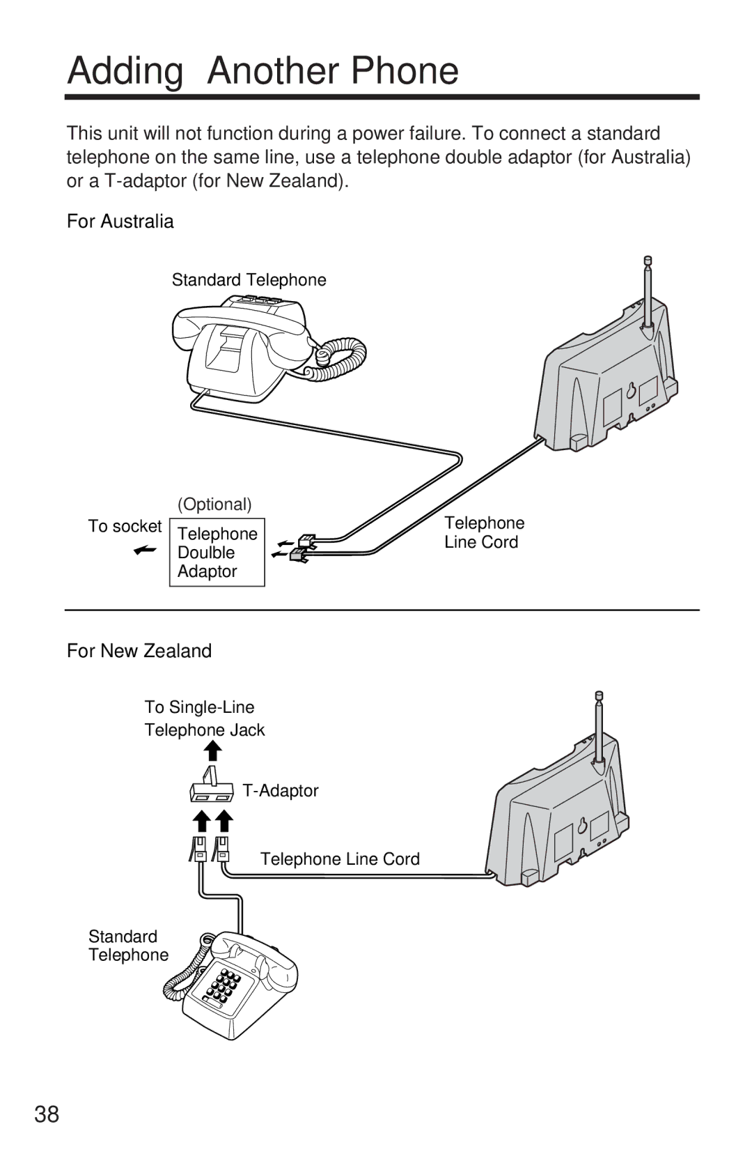 Panasonic KX-TC1105ALN, KX-TC1105ALB operating instructions Adding Another Phone, For Australia 