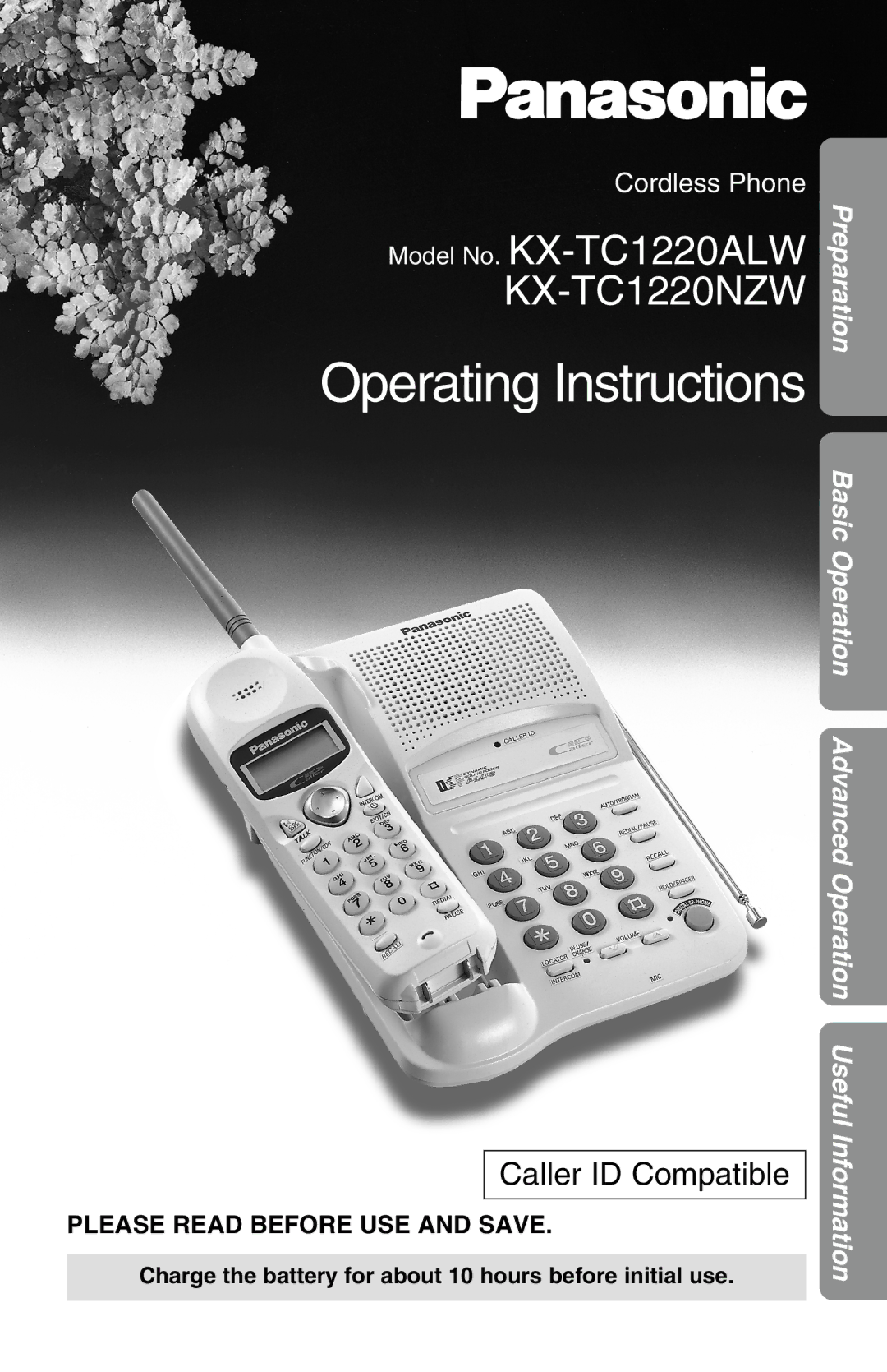 Panasonic KX-TC1220ALW operating instructions Operating Instructions 