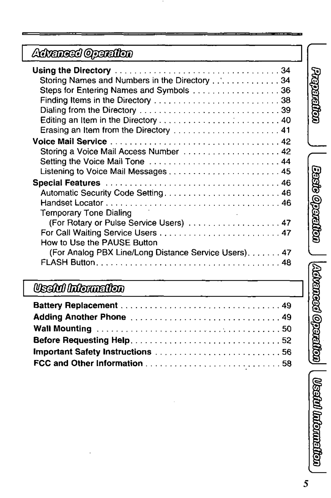 Panasonic KX-TC1703PW, KX-TC1703G, KX-TC1703F, KX-TC1703B manual 