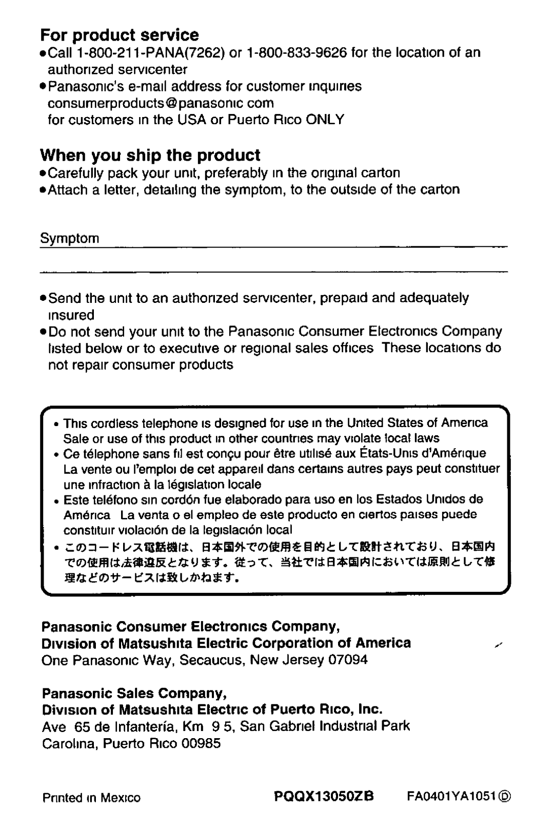 Panasonic KX-TC1703G, KX-TC1703PW, KX-TC1703F, KX-TC1703B manual 