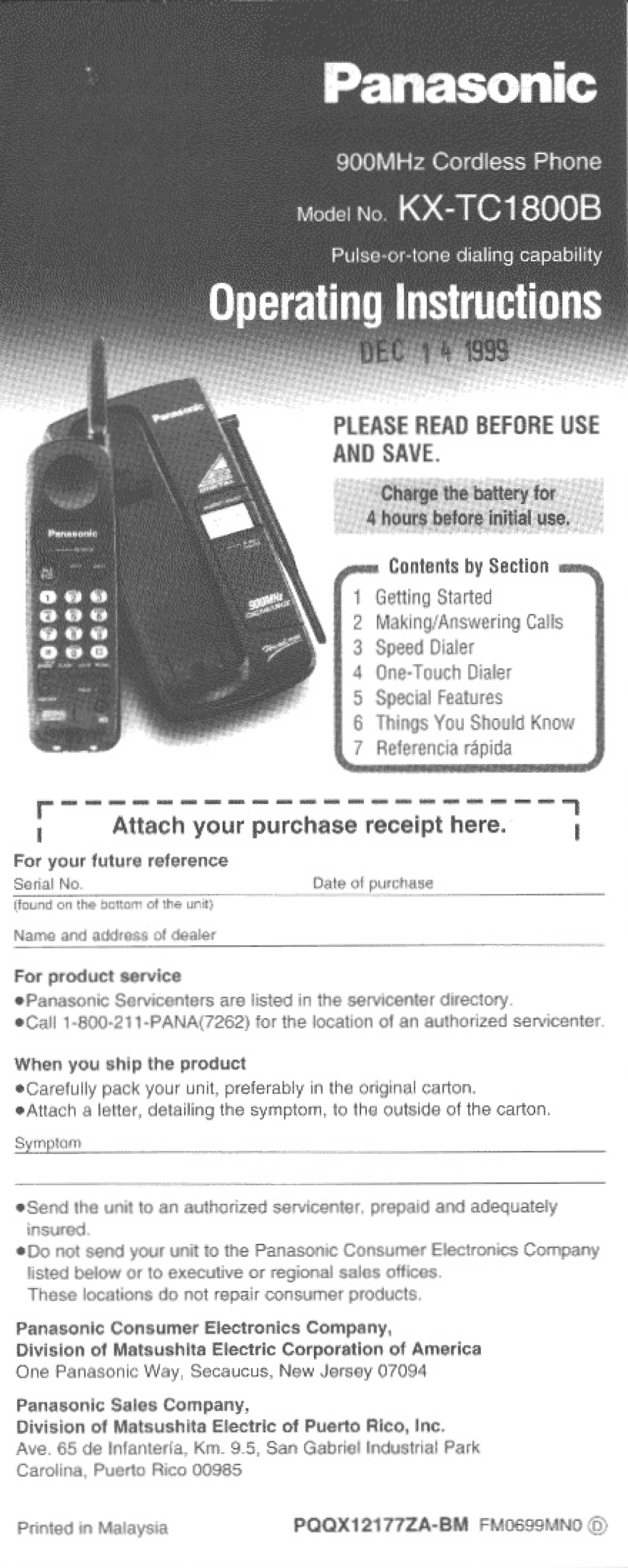 Panasonic KX-TC18000B manual 