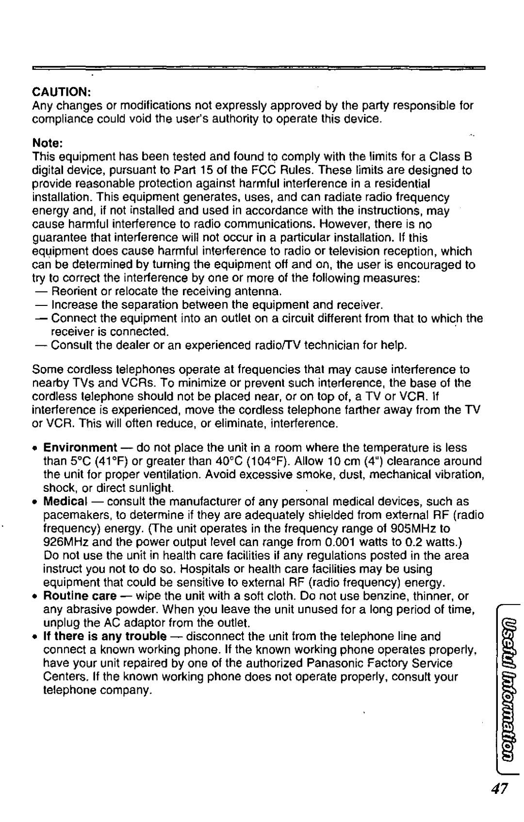 Panasonic KX-TC1850B manual 