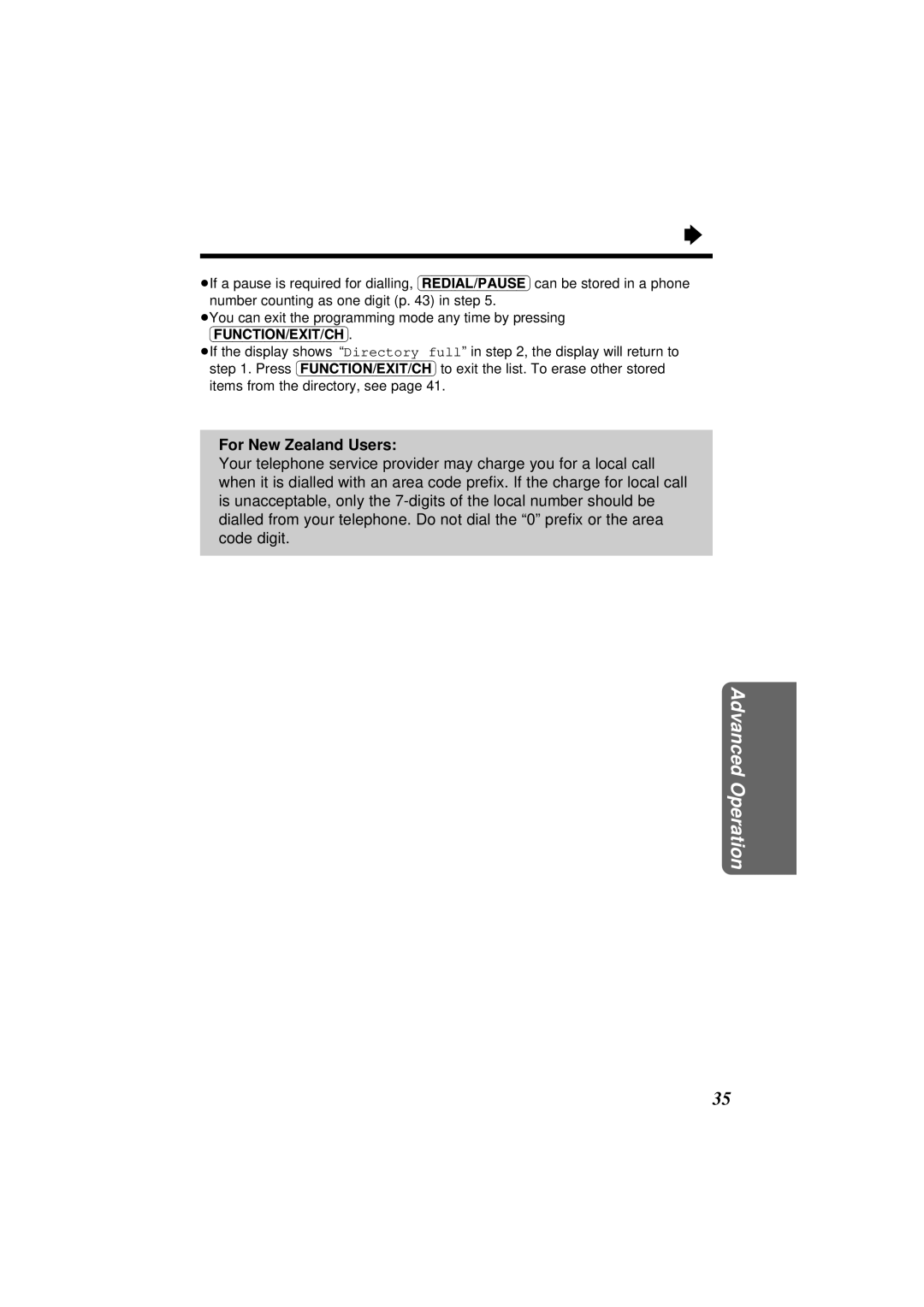 Panasonic KX-TC1851NZB, KX-TC1851ALB operating instructions For New Zealand Users 