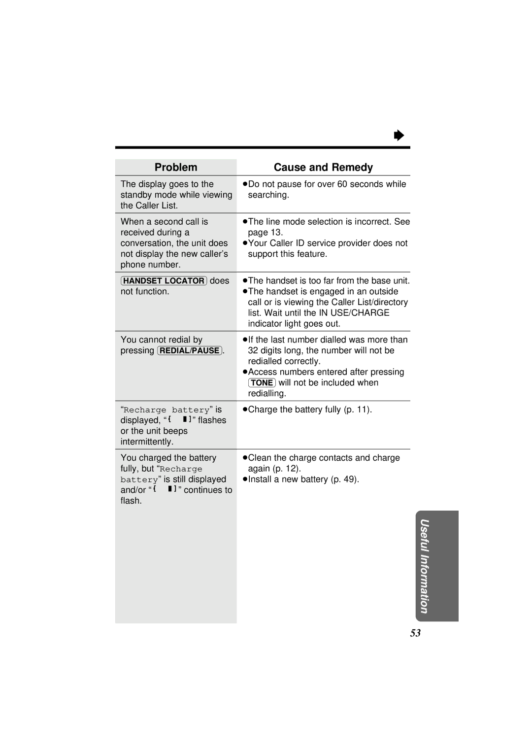 Panasonic KX-TC1851NZB, KX-TC1851ALB operating instructions Recharge battery is 