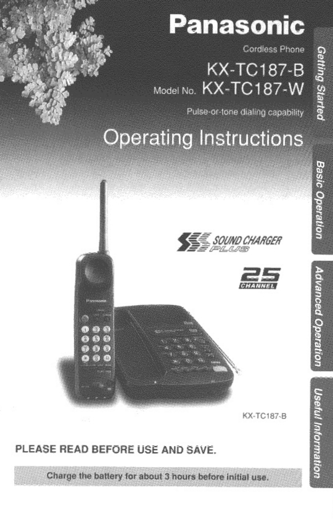 Panasonic KX-TC187-B manual 