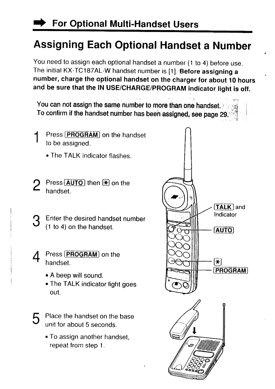 Panasonic KX-TC187al-w manual 