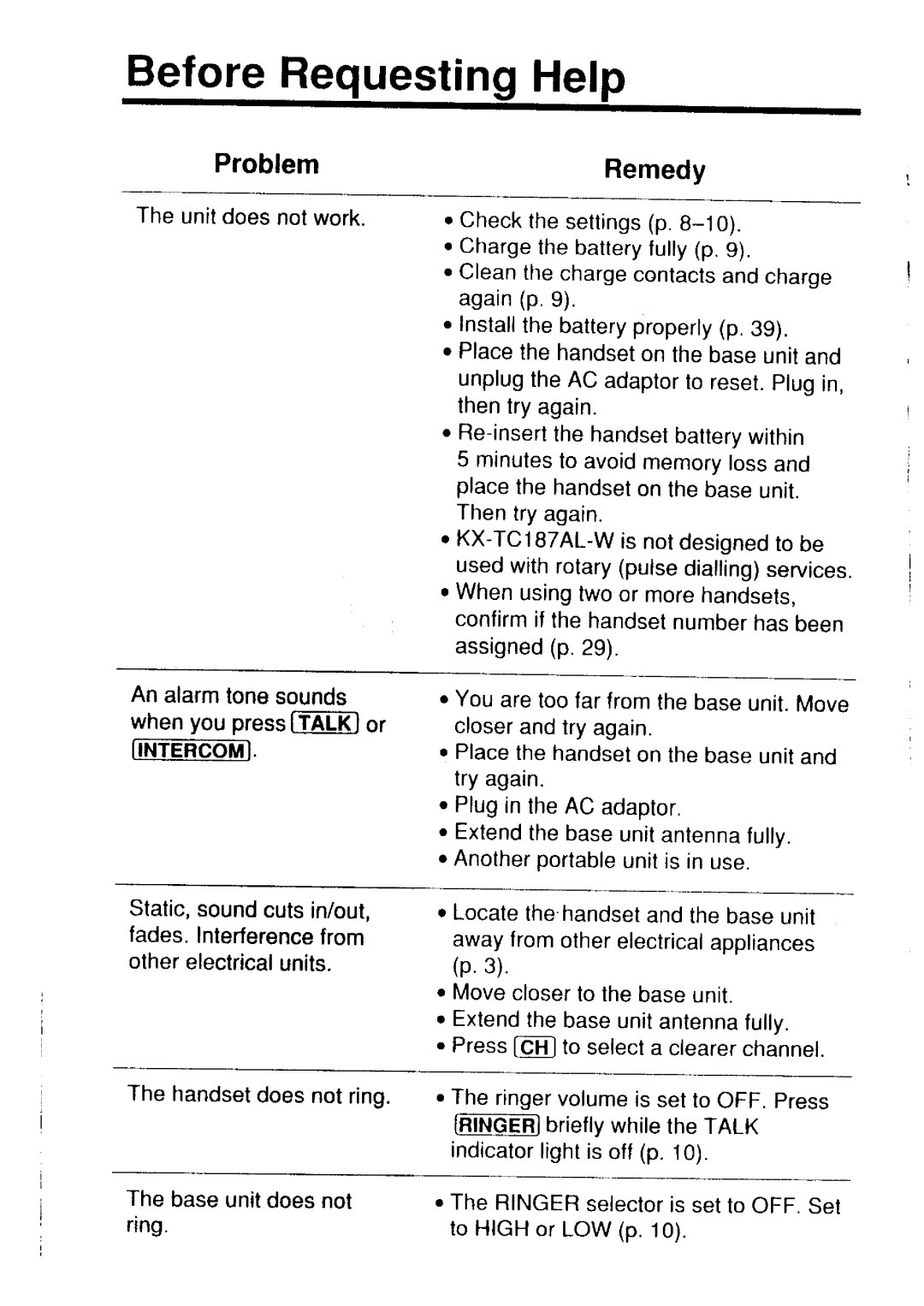 Panasonic KX-TC187al-w manual 