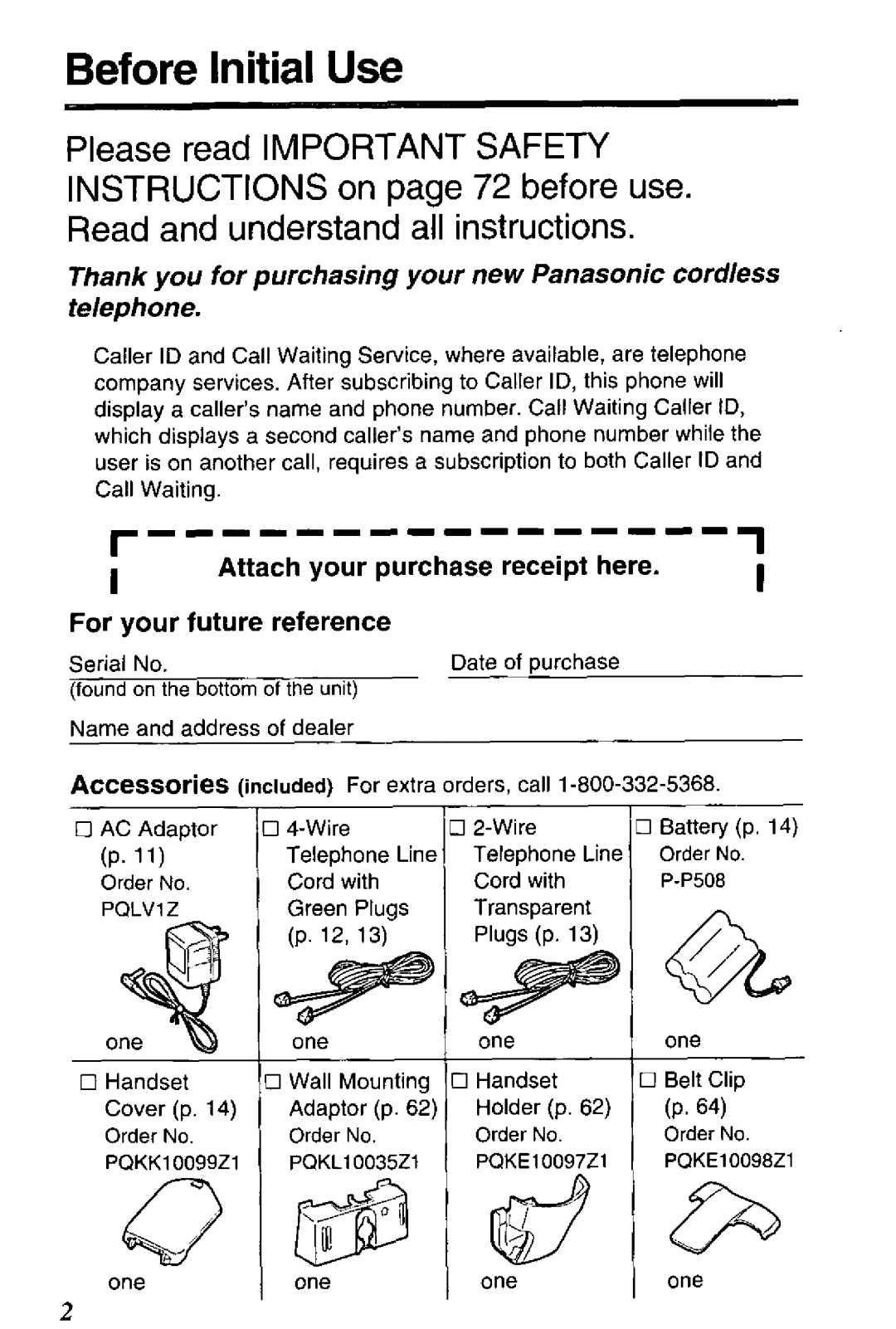 Panasonic KX-TC1881B manual 