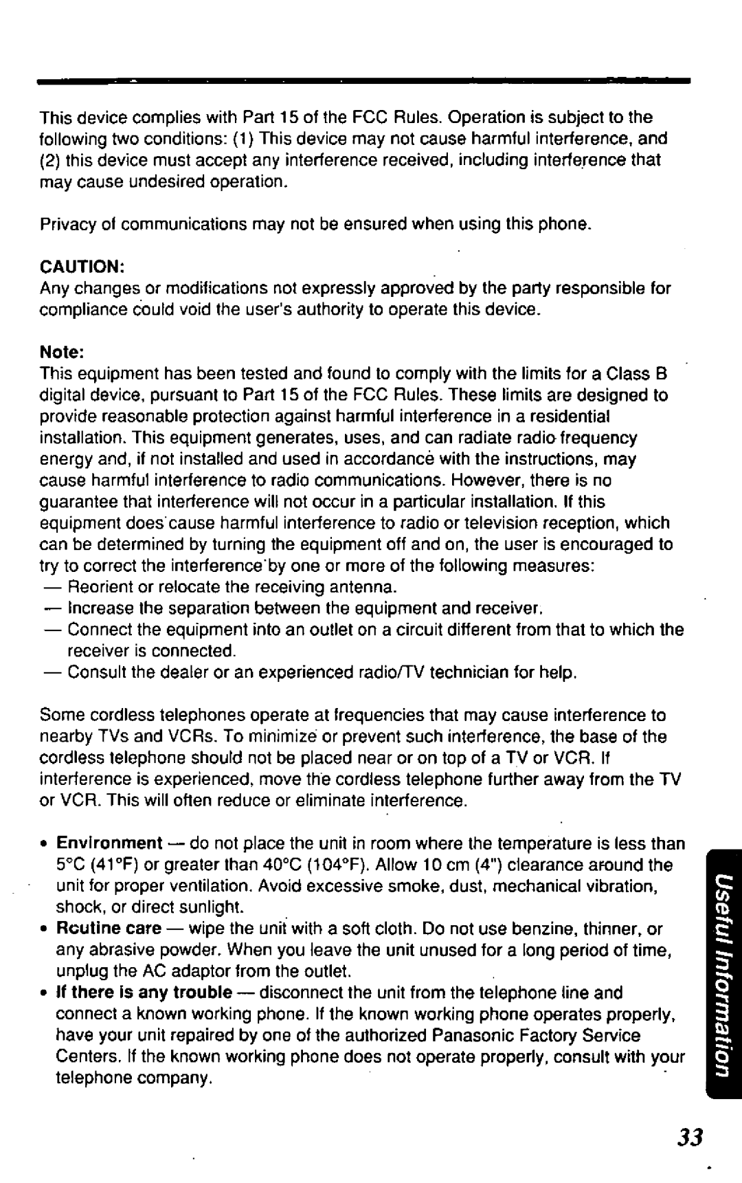 Panasonic KX-TC197-B manual 