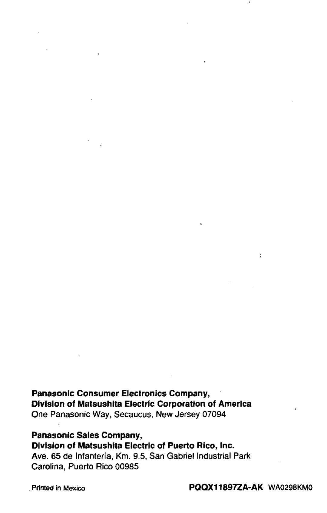 Panasonic KX-TC197-B manual 