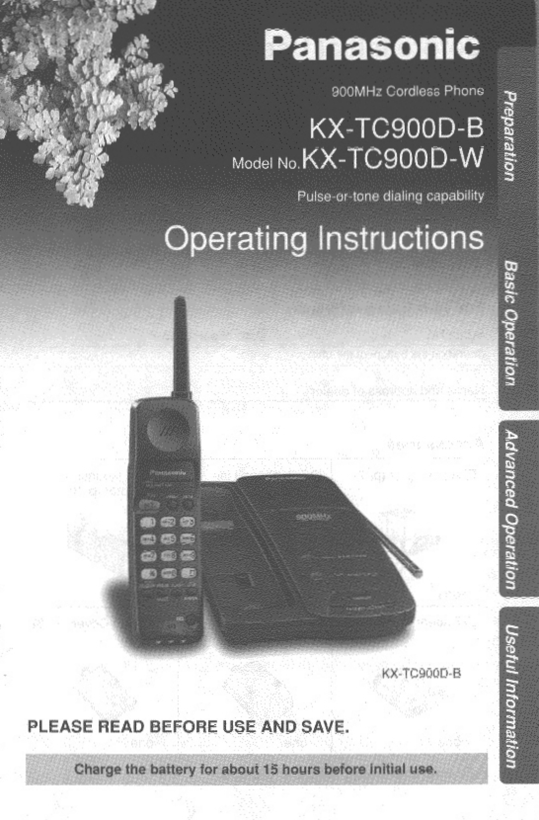 Panasonic KX-TC900D-W, KX-TC900D-B manual 