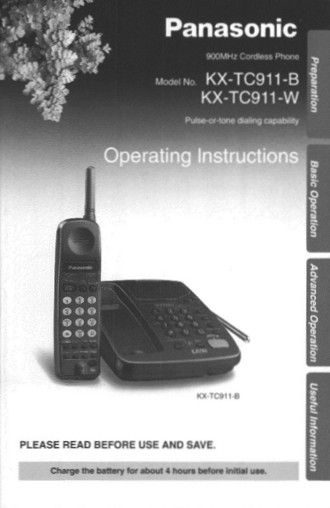 Panasonic KX-TC911-B manual 