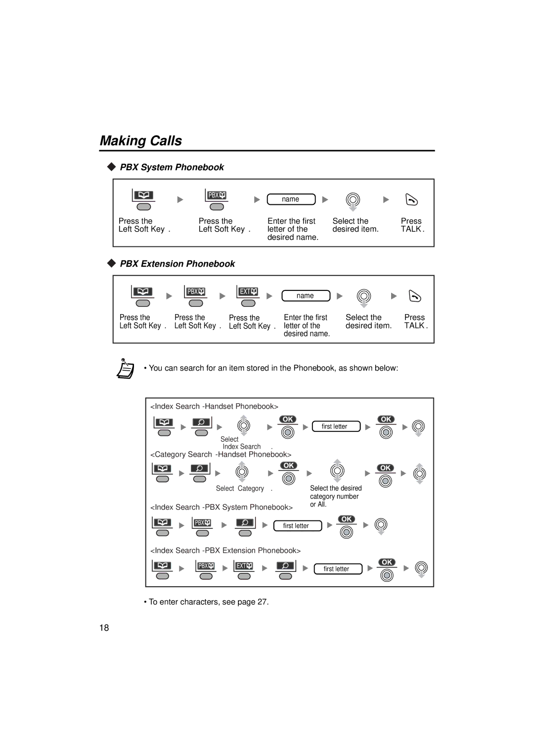 Panasonic KX-TCA155 operating instructions PBX System Phonebook, PBX Extension Phonebook 