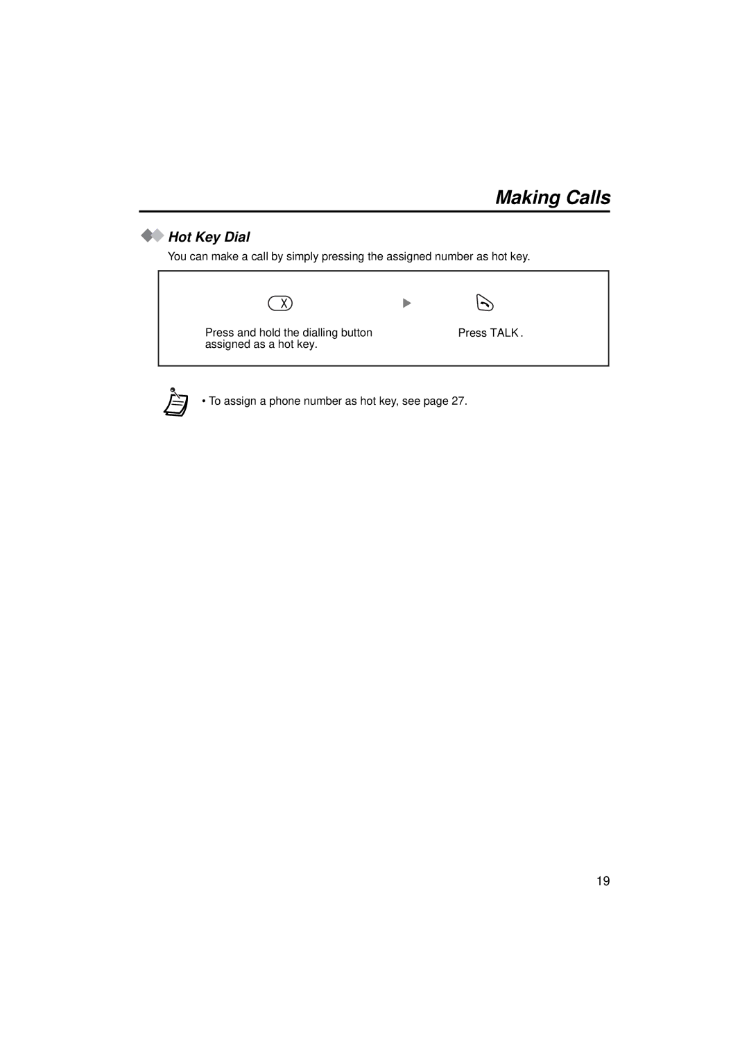 Panasonic KX-TCA155 operating instructions Hot Key Dial 