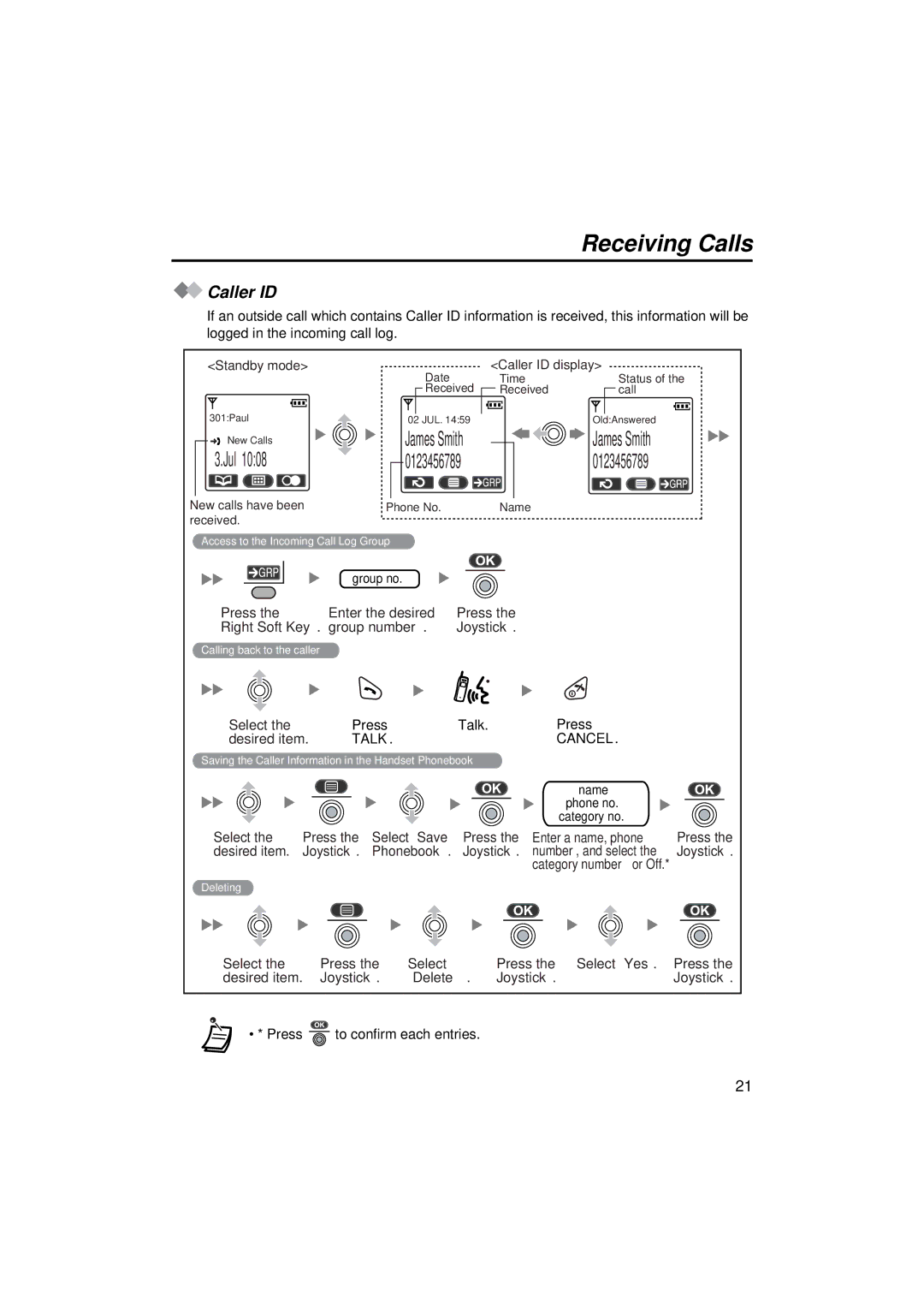 Panasonic KX-TCA155 operating instructions Caller ID, Talk Cancel 