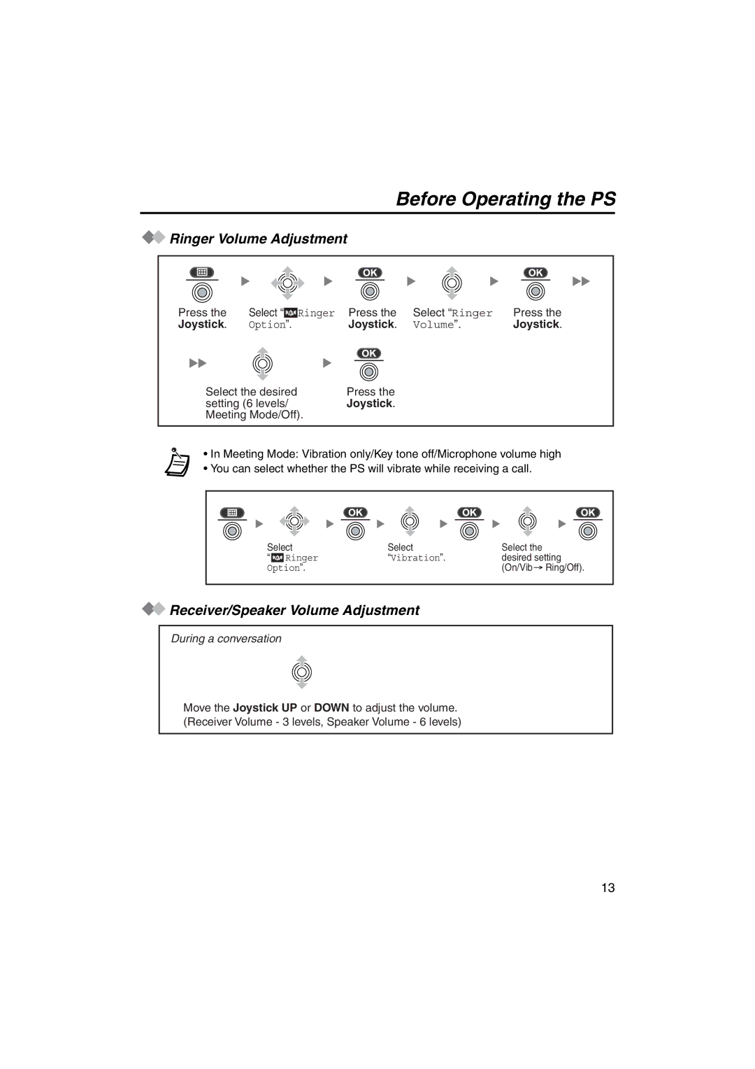 Panasonic KX-TCA255 operating instructions Ringer Volume Adjustment, Receiver/Speaker Volume Adjustment 