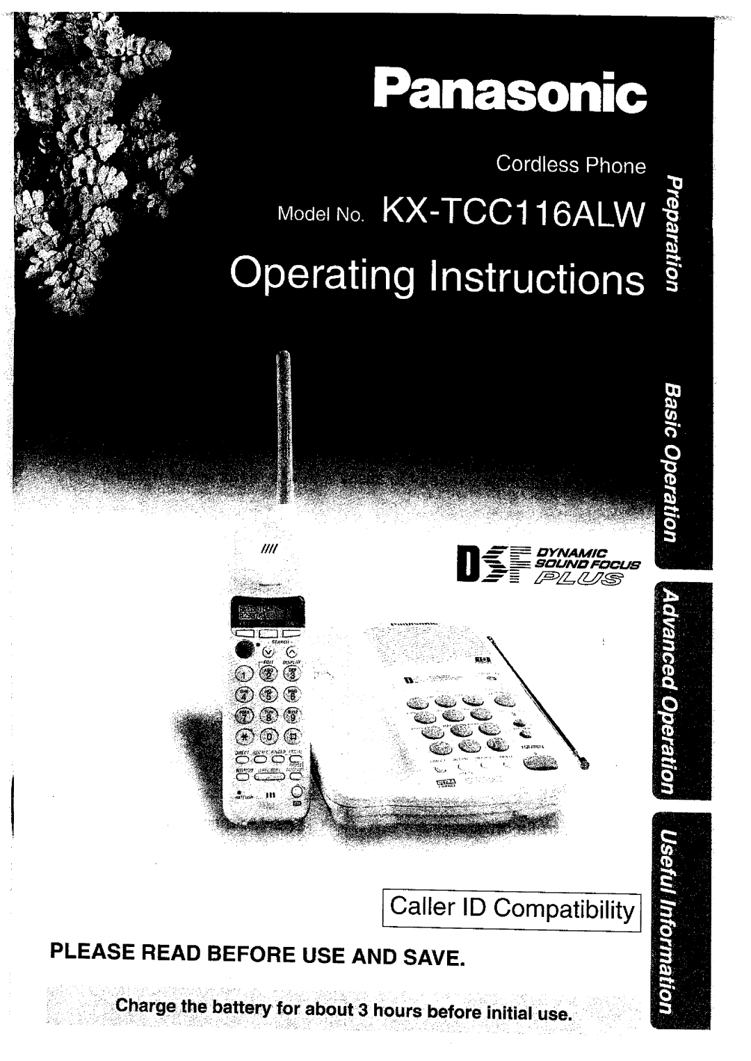 Panasonic KX-TCC116ALW manual 