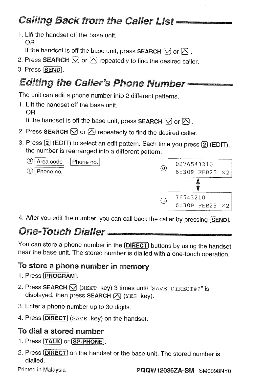 Panasonic KX-TCC116ALW manual 