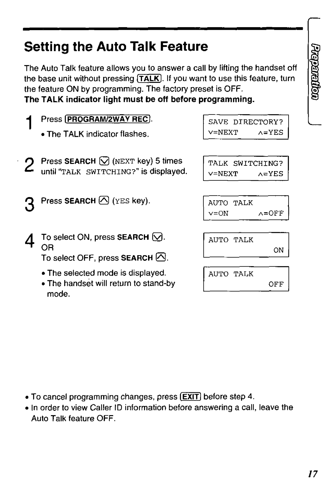 Panasonic KX-TCC425-B manual 