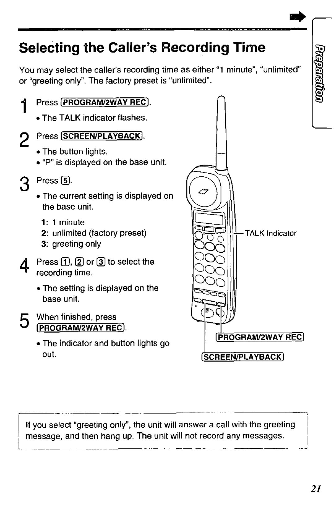 Panasonic KX-TCC425-B manual 