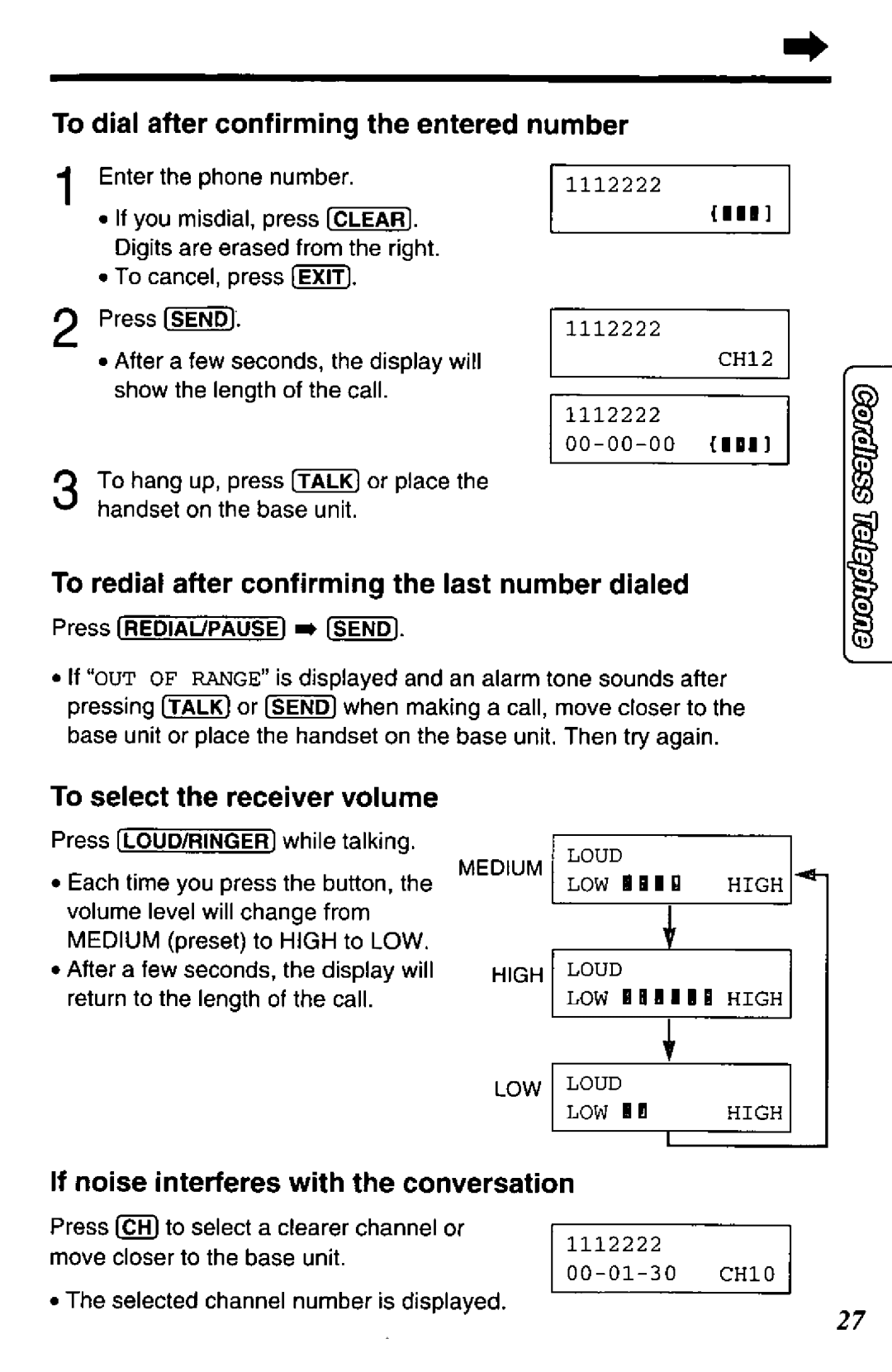 Panasonic KX-TCC425-B manual 